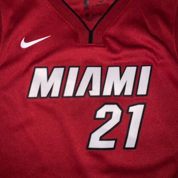 Red Nike Hassan Whiteside Miami Heat Jersey